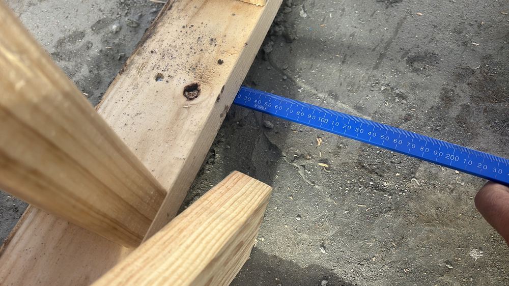 Concrete recess runs under the wall frame, leaving the plaster without proper support, found during a frame inspection in Wollert